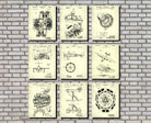 Aircraft Patent Prints Set 9 Flying Posters Pilot Gift