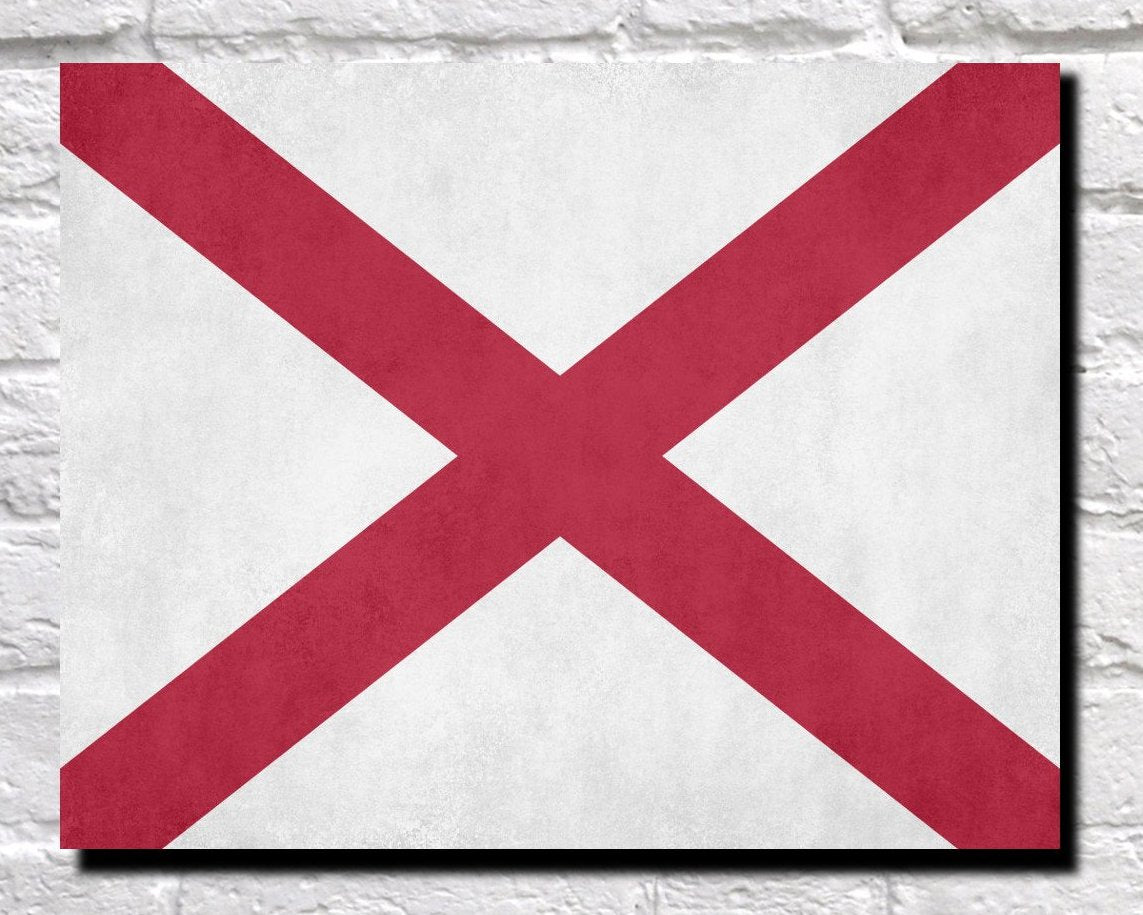 Alabama State Flag Print