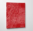 Albuquerque City Street Map Print Feature Wall Art Poster