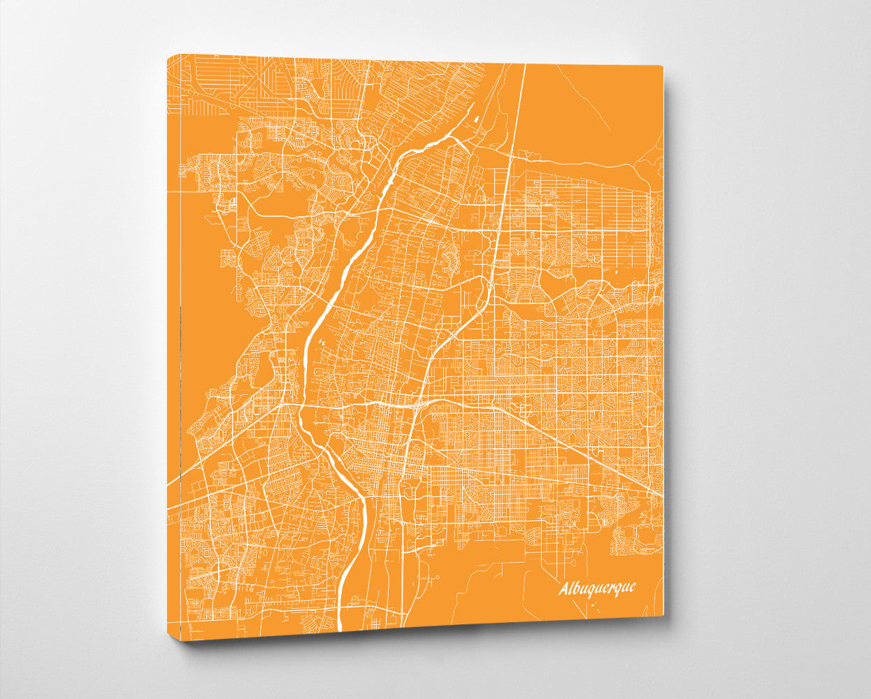 Albuquerque, New Mexico City Street Map Print Custom Wall Map