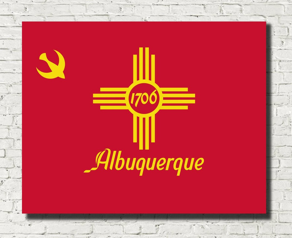 Albuquerque New Mexico City Flag Print