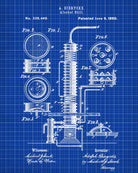 Alcohol Still Blueprint Moonshine Print Wall Art Poster - OnTrendAndFab