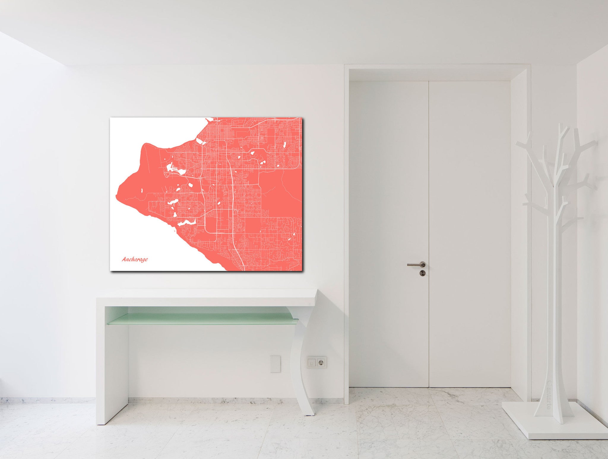 Anchorage City Street Map Print Custom Wall Map - OnTrendAndFab