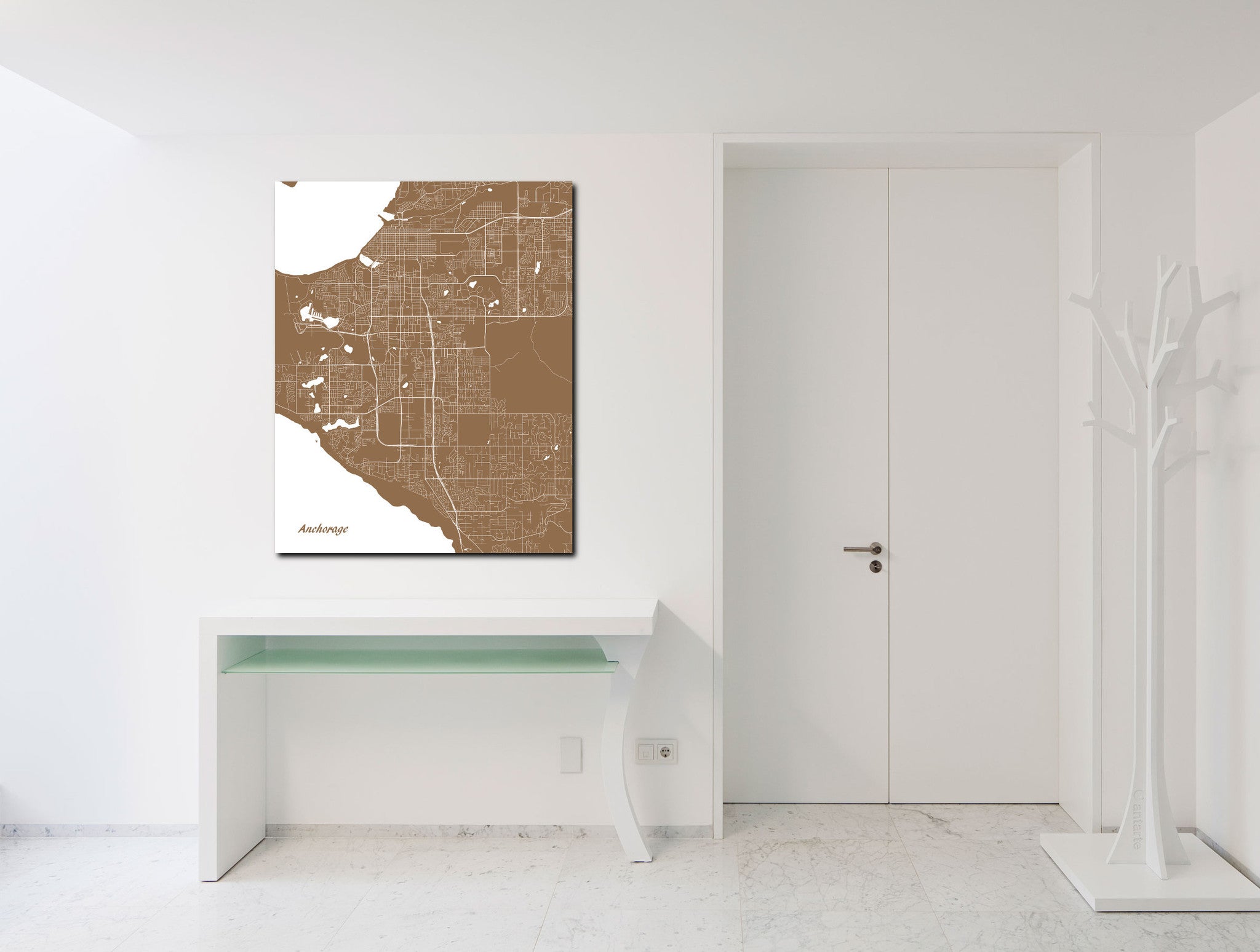 Anchorage City Street Map Print Custom Wall Map - OnTrendAndFab