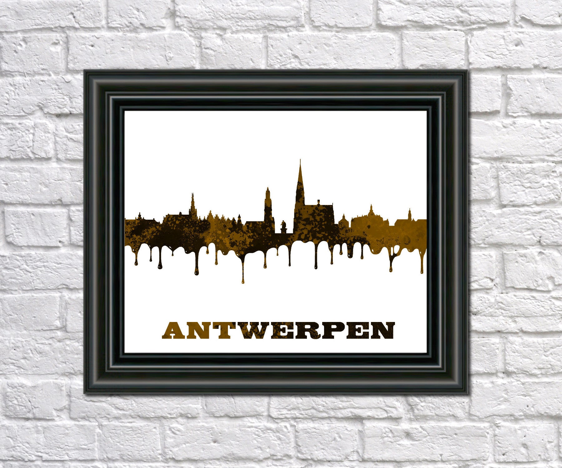Antwerp Print City Skyline Wall Art Poster Belgium - OnTrendAndFab