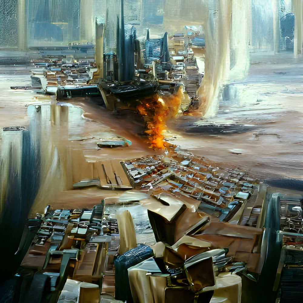 Apartment City Ruins, Abstract Fine Art Print
