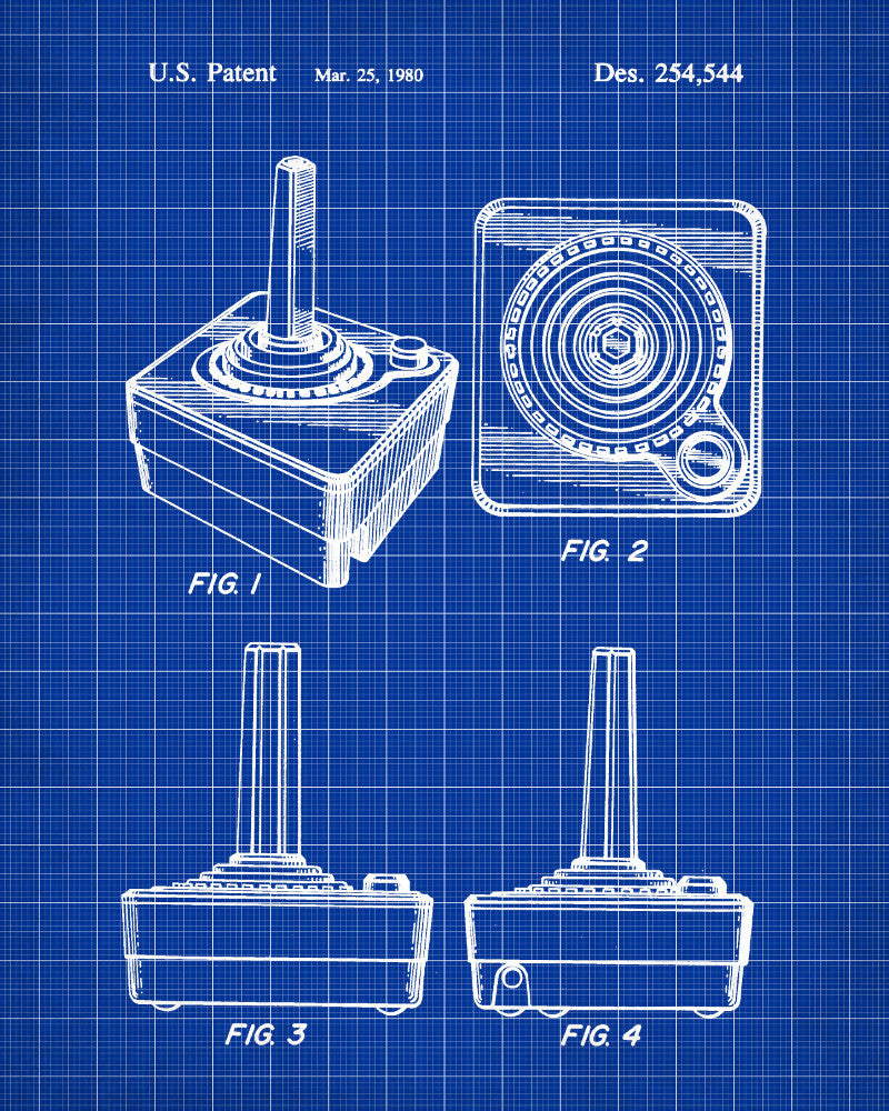 Atari Controller Blueprint Gaming Patent Print - OnTrendAndFab
