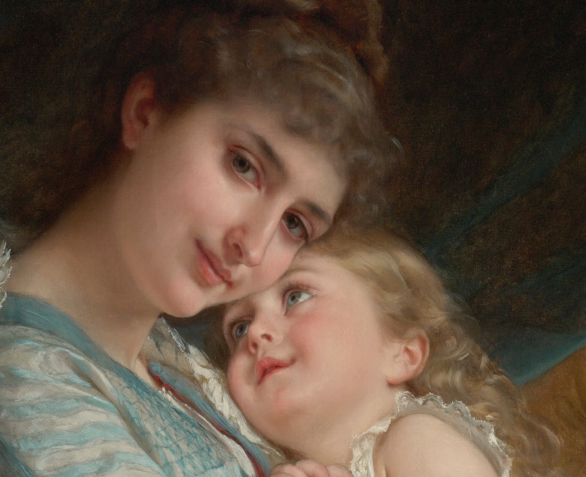Émile Munier Fine Art Print, A Tender Embrace