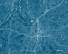 Atlanta City Street Map Print Feature Wall Art Poster