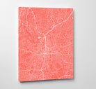 Atlanta City Street Map Print Feature Wall Art Poster