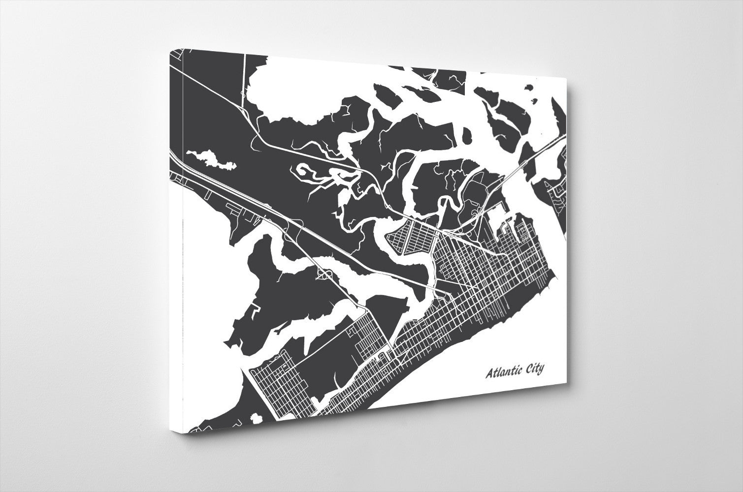 Atlantic City City Street Map Print Custom Wall Map - OnTrendAndFab