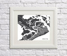 Atlantic City City Street Map Print Custom Wall Map - OnTrendAndFab