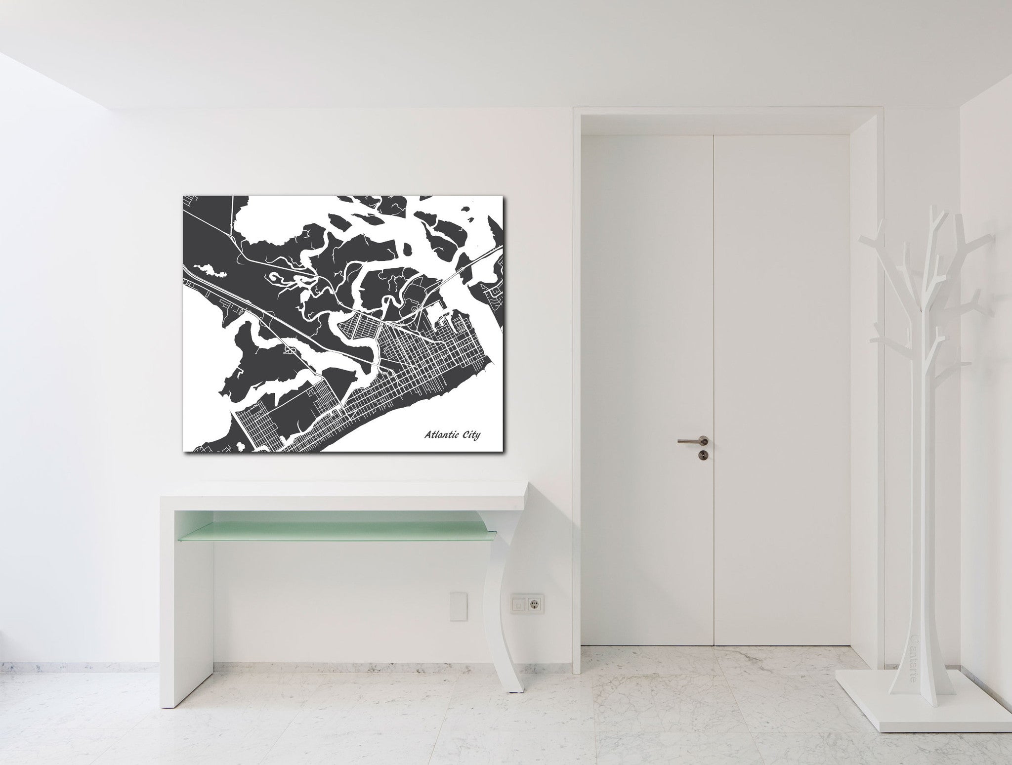 Atlantic City City Street Map Print Custom Wall Map - OnTrendAndFab