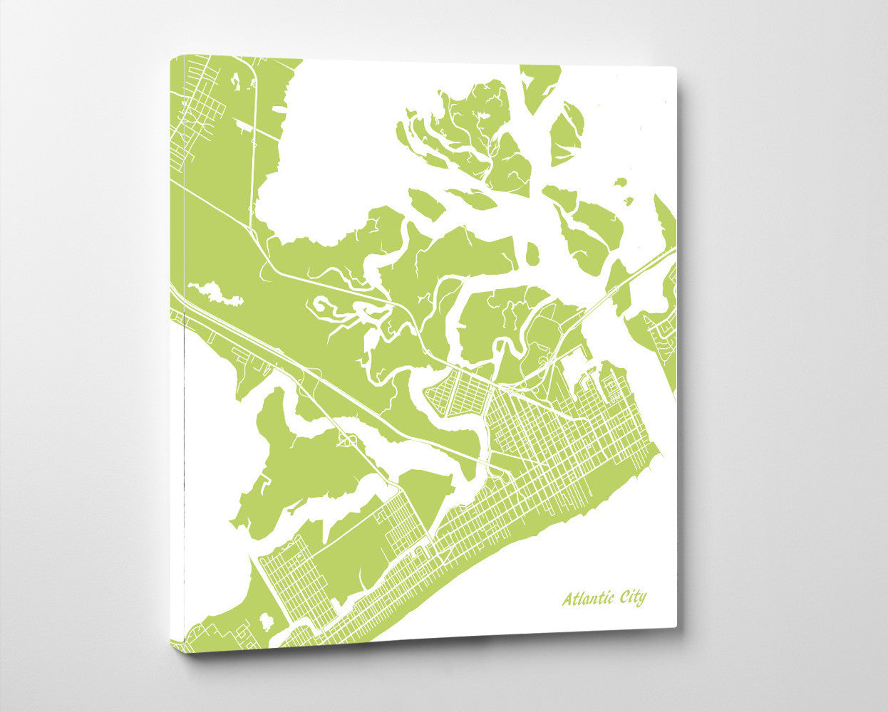 Atlantic City Street Map Print Custom Wall Map - OnTrendAndFab