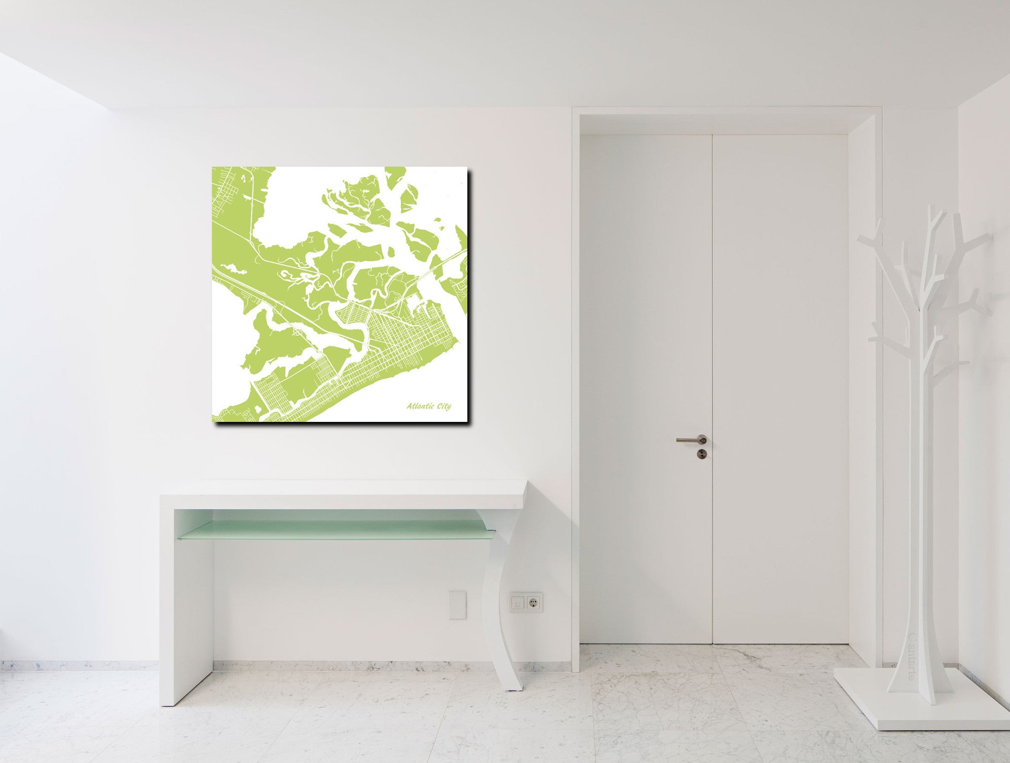 Atlantic City, New Jersey City Street Map Print Custom Wall Map