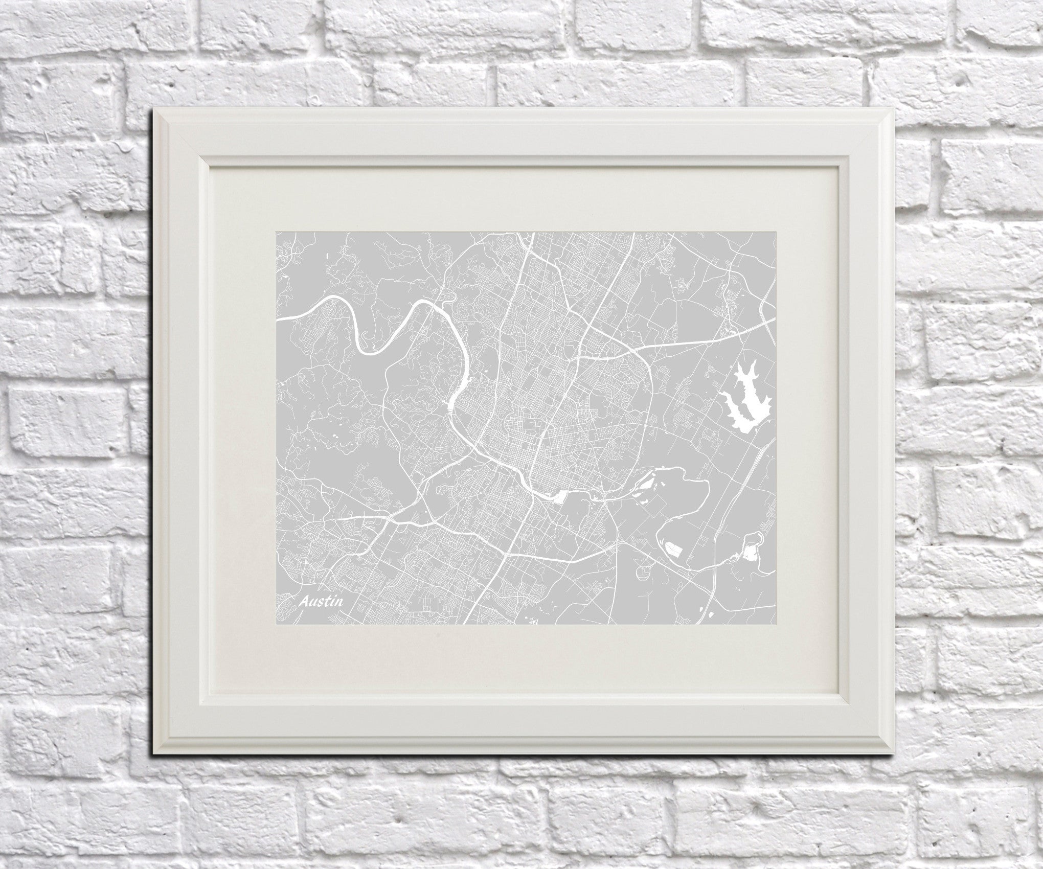 Austin City Street Map Print Custom Map Austin Texas - OnTrendAndFab