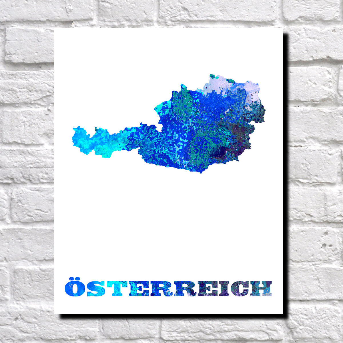 Austria Map Print Outline Wall Map of Austria – GalleryThane