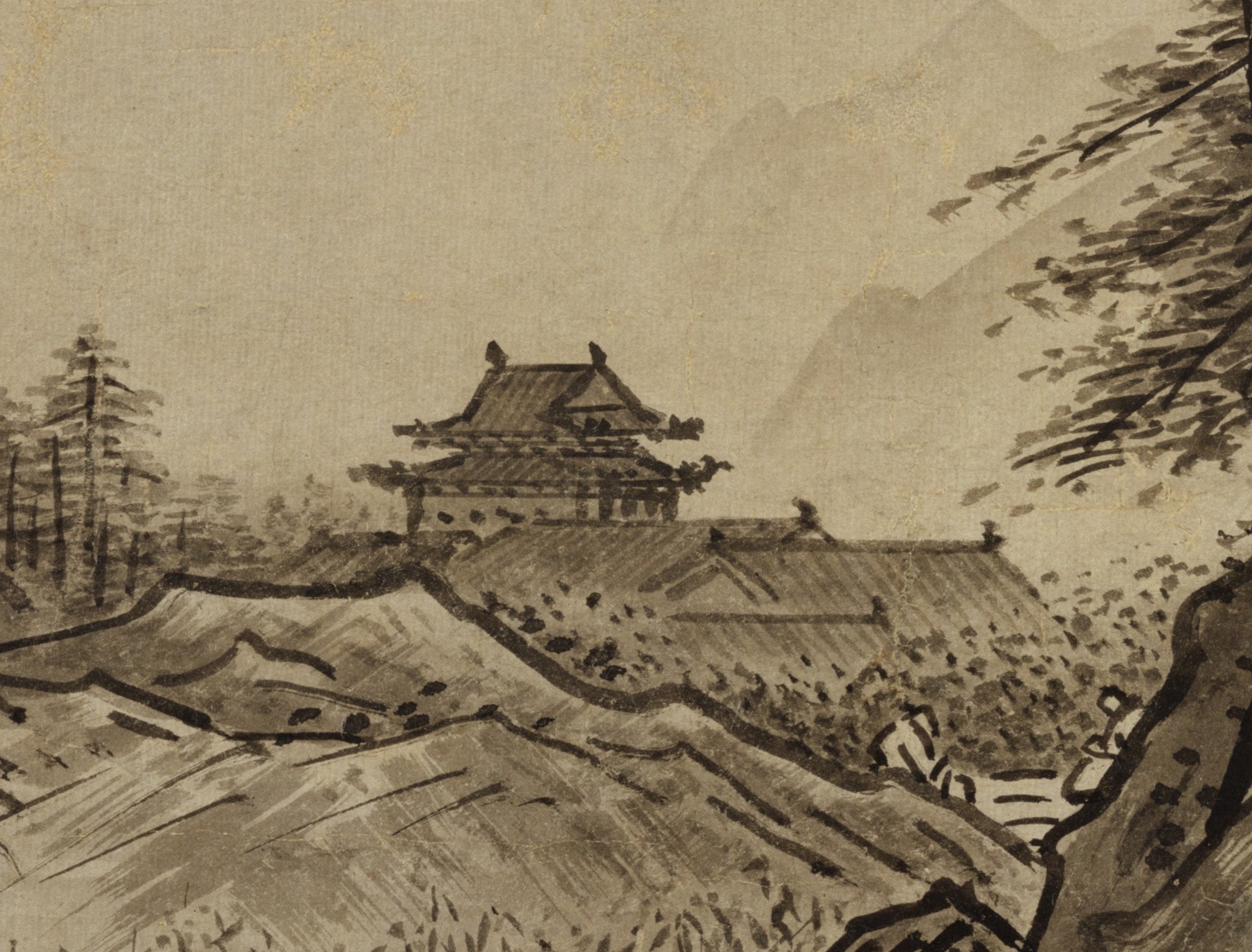 Sesshū Tōyō Fine Art Print, Japanese Autumn Landscape