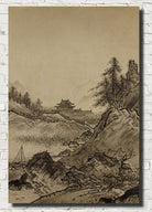 Sesshū Tōyō Fine Art Print, Japanese Autumn Landscape