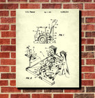 Backhoe Digger Patent Print Construction Blueprint Building Poster
