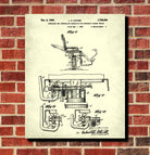 Barber Chair Patent Print Hairdressing Salon Wall Art Poster