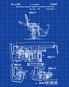 Barber Chair Patent Print Hairdressing Salon Wall Art Poster