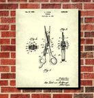 Barbers Scissors Patent Print Hairdressing Wall Art Poster