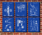Barber Patent Prints Set 6 Barbershop Art Posters - OnTrendAndFab