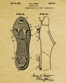 Baseball Cleats Patent Print Sports Blueprint Baseball Poster