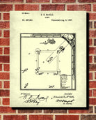 Baseball Diamond Blueprint Sports Poster Patent Print - OnTrendAndFab