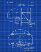 Basketball Hoop Patent Print Sports Blueprint Poster - OnTrendAndFab