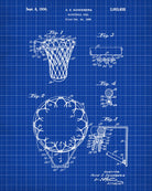 Basketball Hoop Patent Print Sports Blueprint Art Poster - OnTrendAndFab