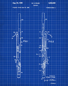 Bassoon Patent Print Orchestra Musical Instrument Wall Art Poster