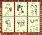 Bathroom Patent Prints Set 6 Salon Art Posters