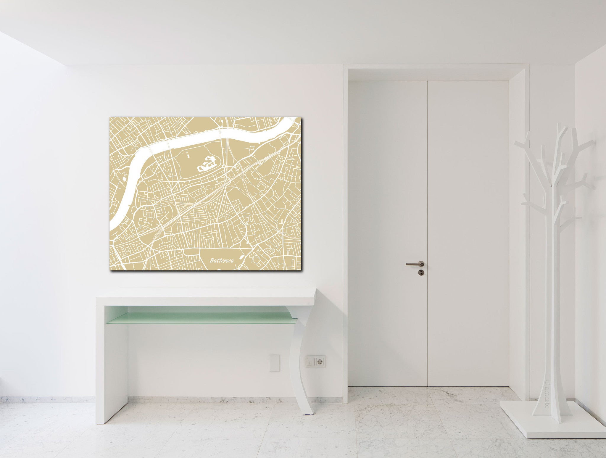 Battersea London Street Map Print Feature Wall Art Poster