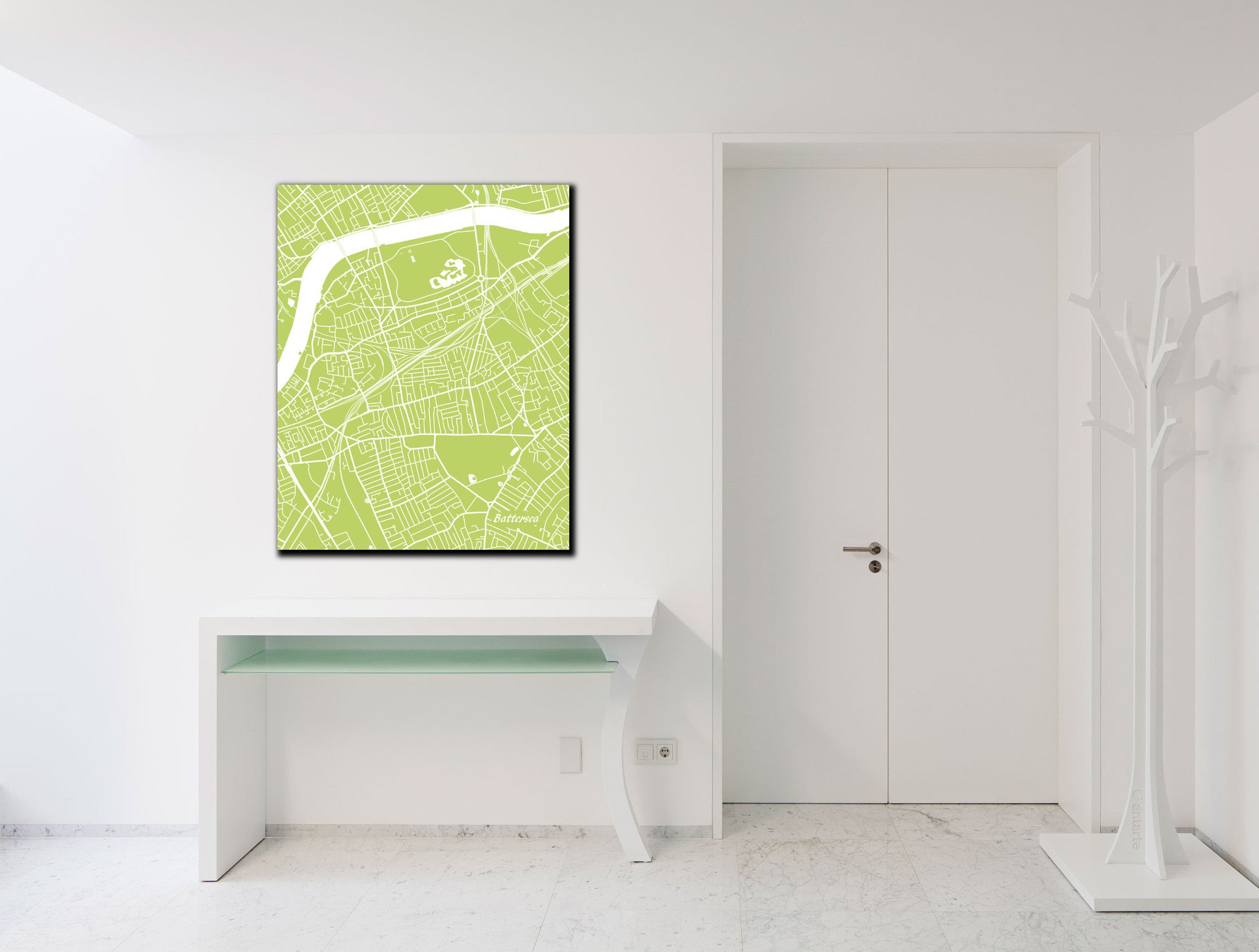 Battersea London Street Map Print Feature Wall Art Poster