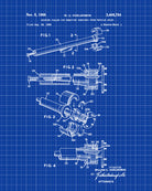 Axle Bearing Puller Patent Print Garage Blueprint Workshop Poster
