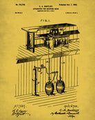Beer Patent Print Cafe Poster Pub Art Bar Wall Poster - OnTrendAndFab