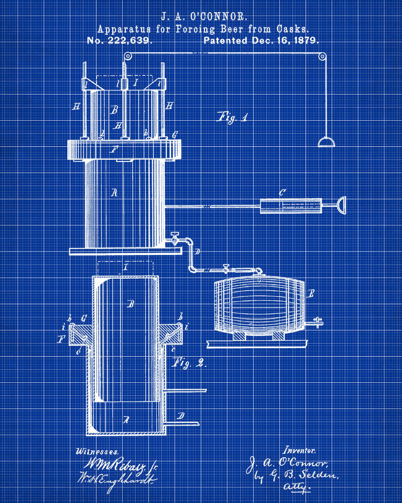 Beer Patent Print Cafe Art Bar Poster Pub Wall Poster - OnTrendAndFab