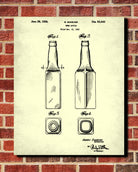 Beer Bottle Blueprint Bar Poster Cafe Art - OnTrendAndFab