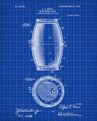 Beer Keg Blueprint Barrel Bar Poster Cafe Art - OnTrendAndFab