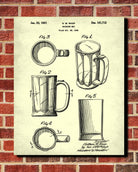 Bar Poster Beer Glass Patent Print Pub Wall Poster Cafe Art - OnTrendAndFab
