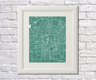 Beijing City Street Map Print Feature Wall Art Poster