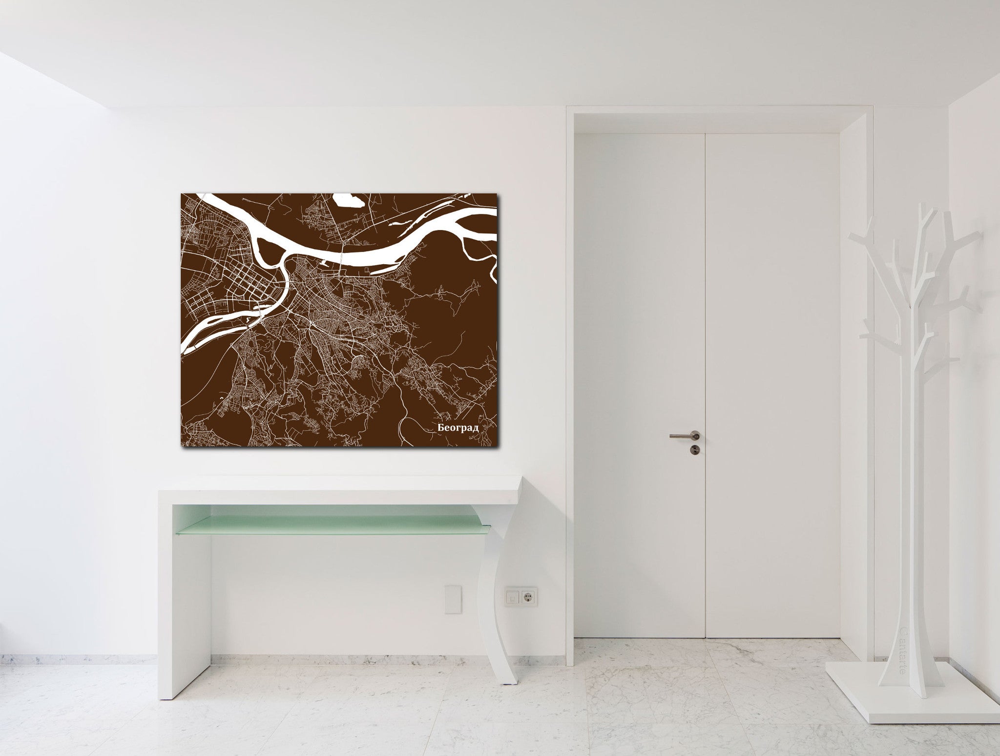 Belgrade City Street Map Print Custom Map Poster - OnTrendAndFab