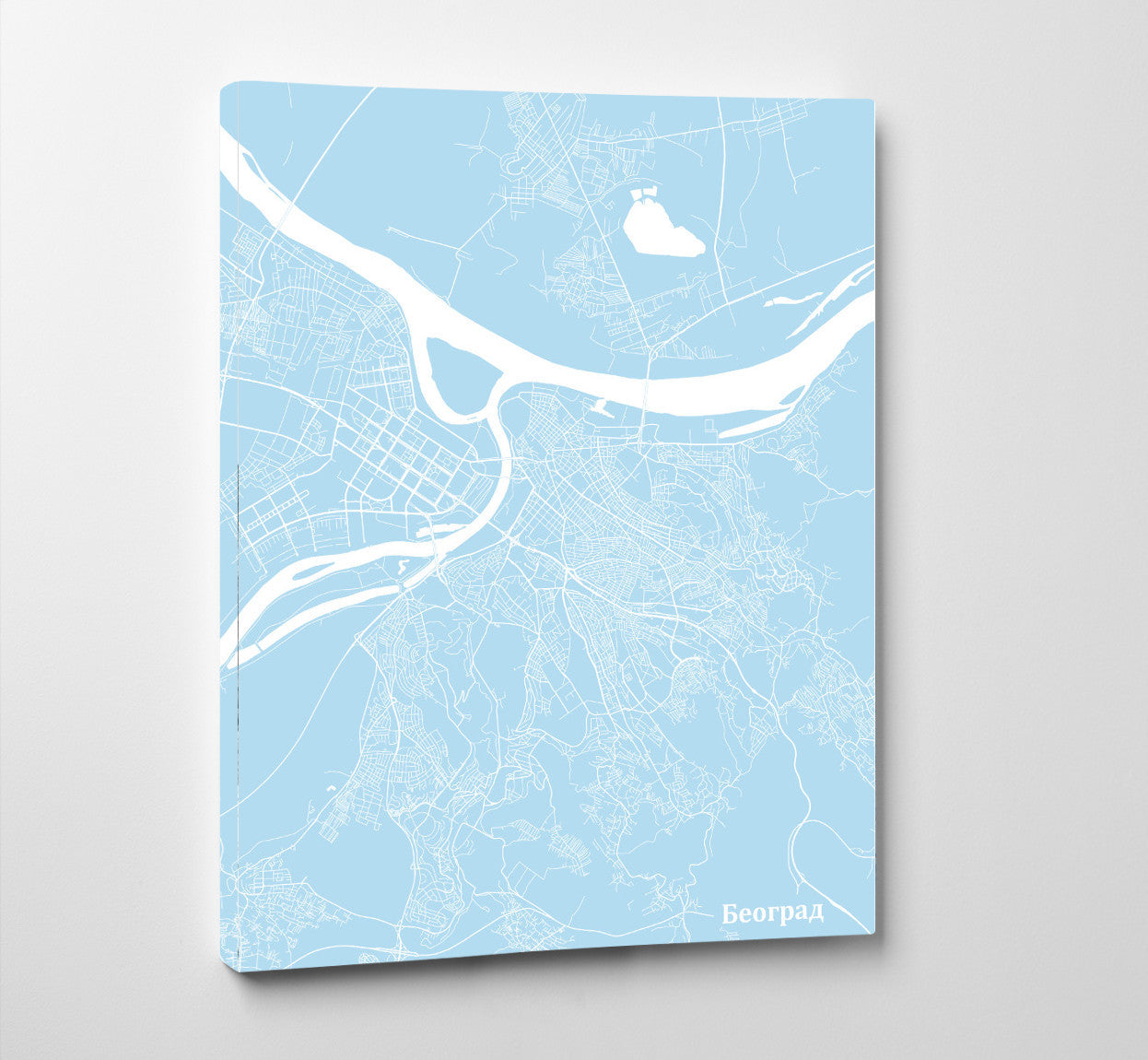 Belgrade City Street Map Print Custom Map Poster - OnTrendAndFab