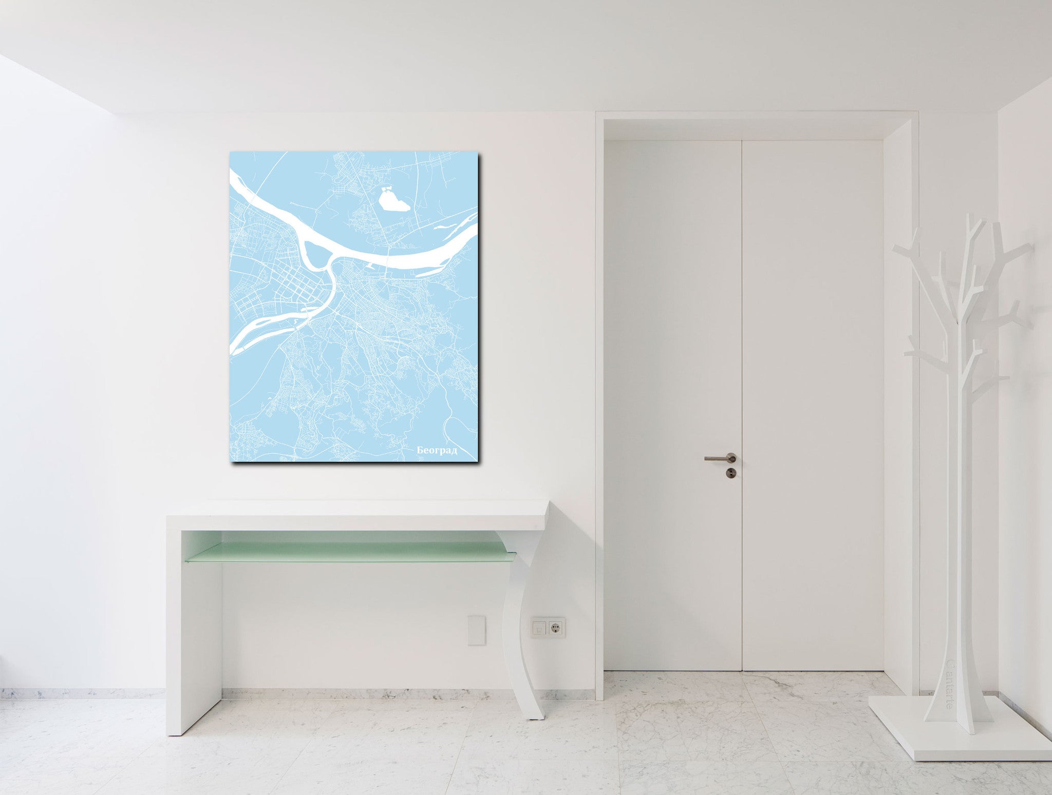 Belgrade City Street Map Print Custom Map Poster - OnTrendAndFab