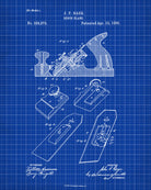 Bench Plane Patent Print Woodworking Blueprint Poster - OnTrendAndFab