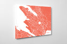 Bergen City Street Map Print Feature Wall Art Poster