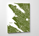 Bergen City Street Map Print Feature Wall Art Poster