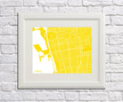 Berkeley City Street Map Print Feature Wall Art Poster